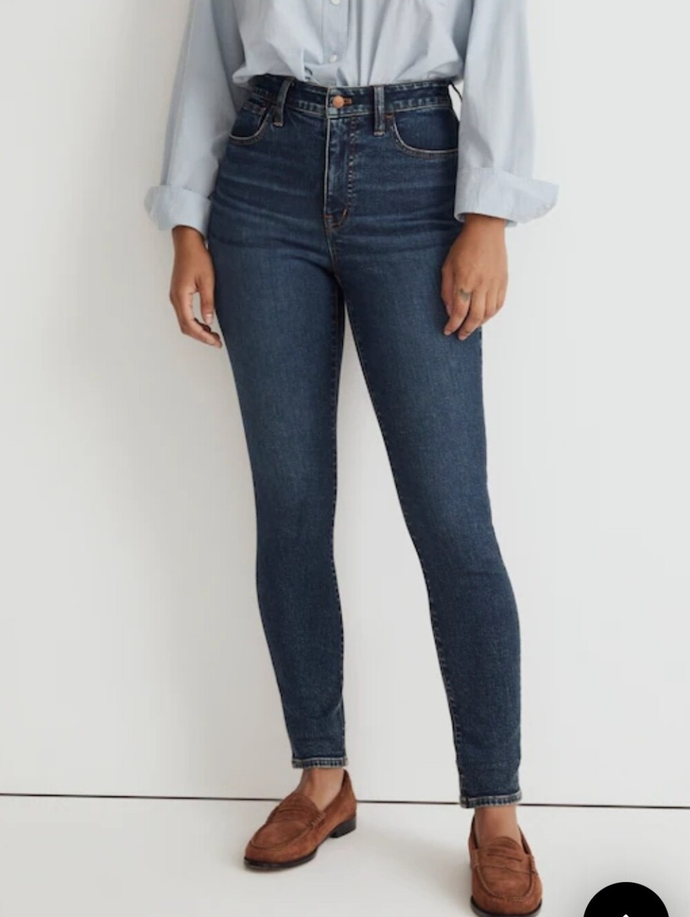 Madewell Curvy Roadtripper Jeans in Dark Wash 26w